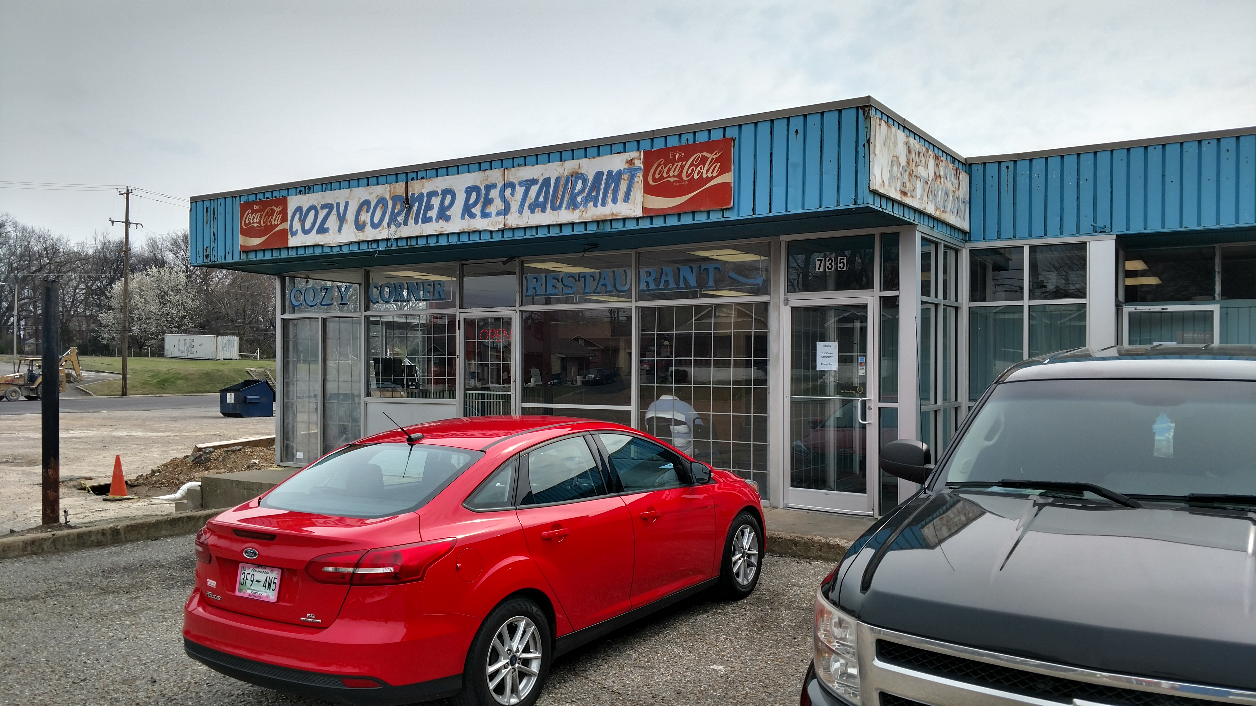 20180310 Cozy Corner Restaurant Outside Our Next Chapter
